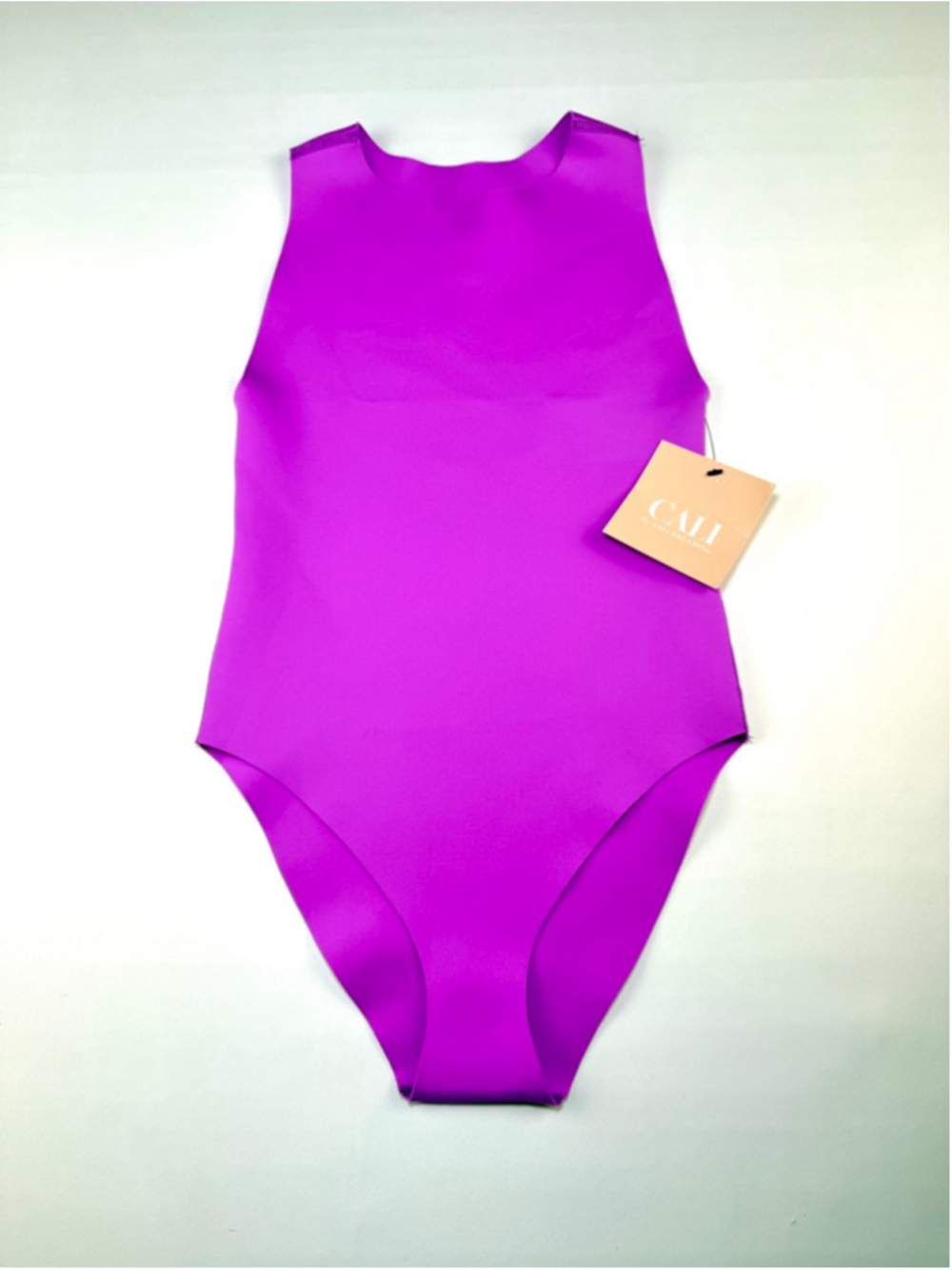 New Cali Dreaming High Neck One Piece Neoprene Swimsuit USA Ultra Violet S XS - Picture 3 of 7